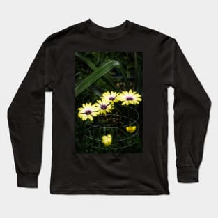 Yellow Cape Marguerite Daisy Geometric Long Sleeve T-Shirt